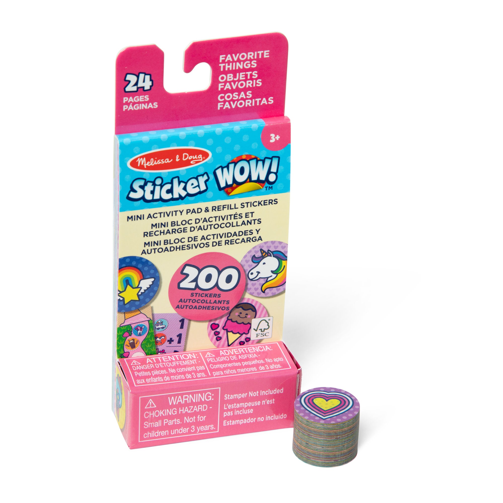 Sticker WOW!? Mini Activity Pad & Refill Stickers - Favorite Things (200+ Stickers. Stamper Not Included)