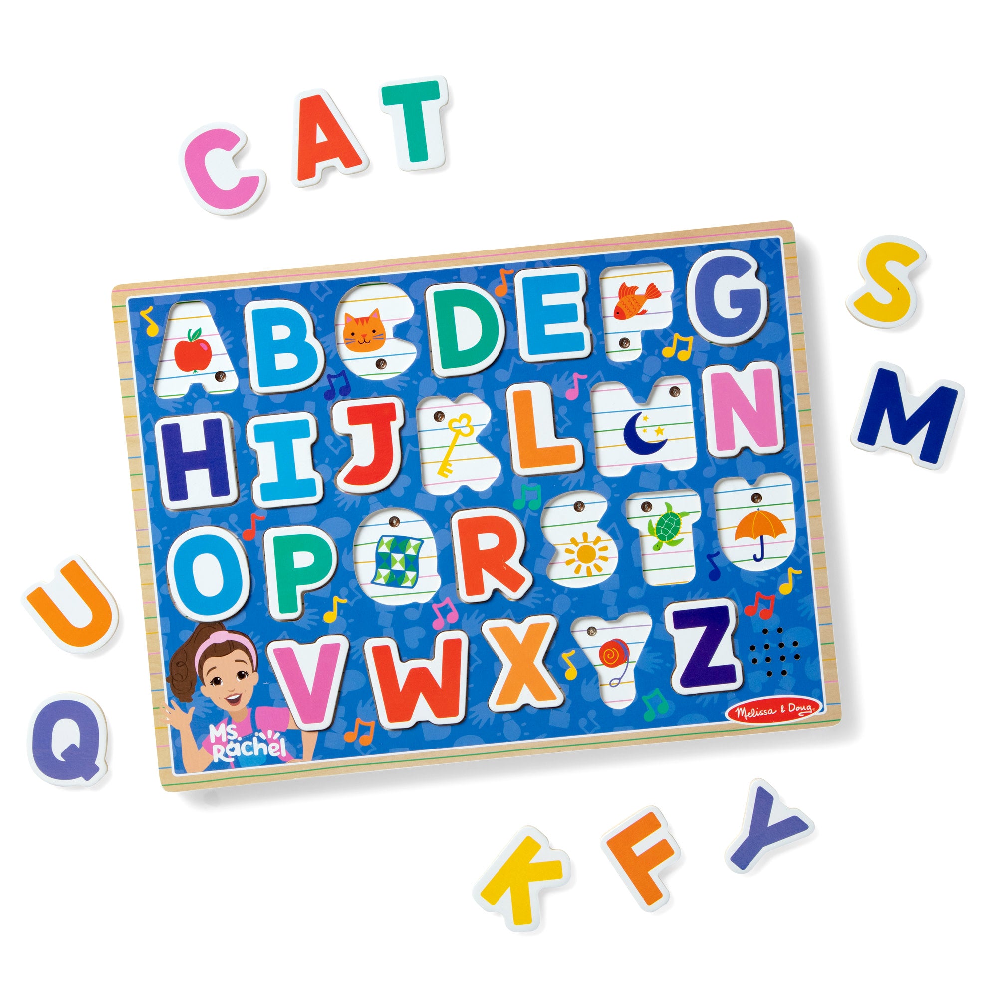 Ms. Rachel?  Wooden Phonics Alphabet Sound Puzzle - 26 Pieces