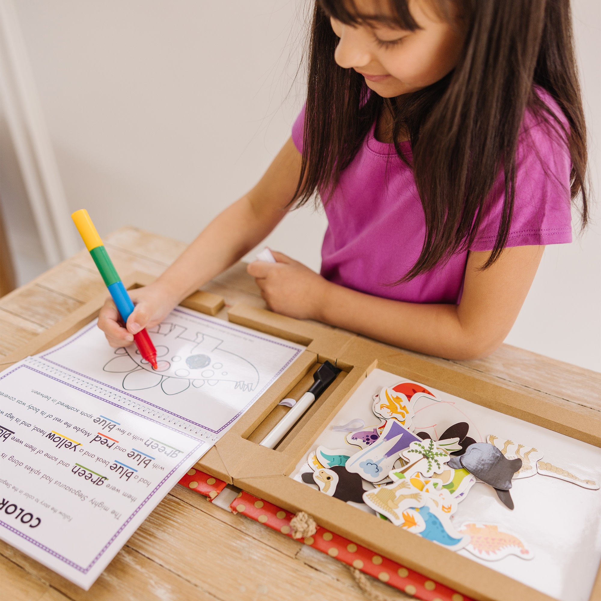 Natural Play: Play. Draw. Create Reusable Drawing & Magnet Kit ?C Dinosaurs - Image 8