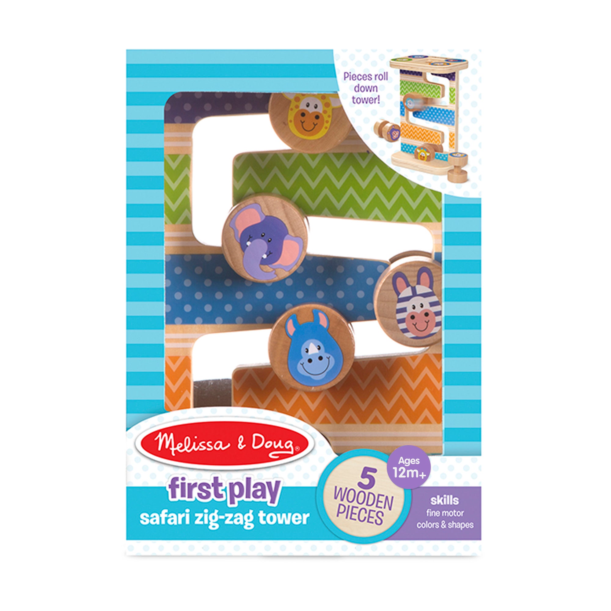 First Play Wooden Safari Zig-Zag Tower - Image 3