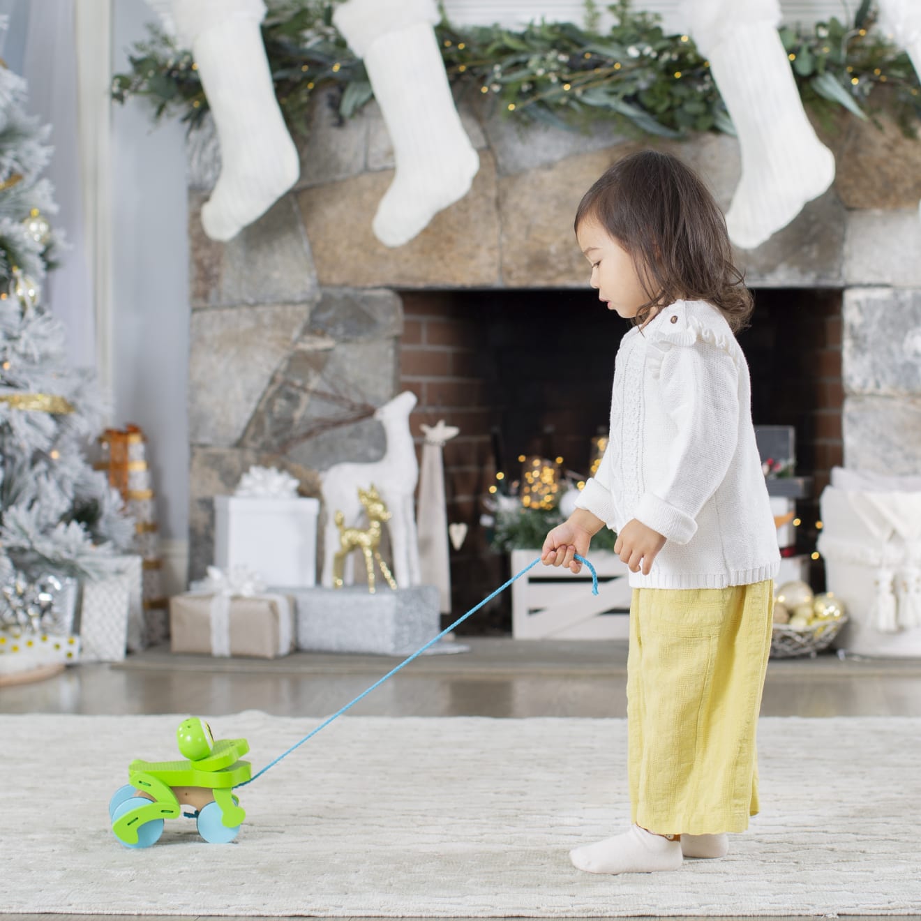 First Play Frolicking Frog Wooden Pull Toy - Image 5
