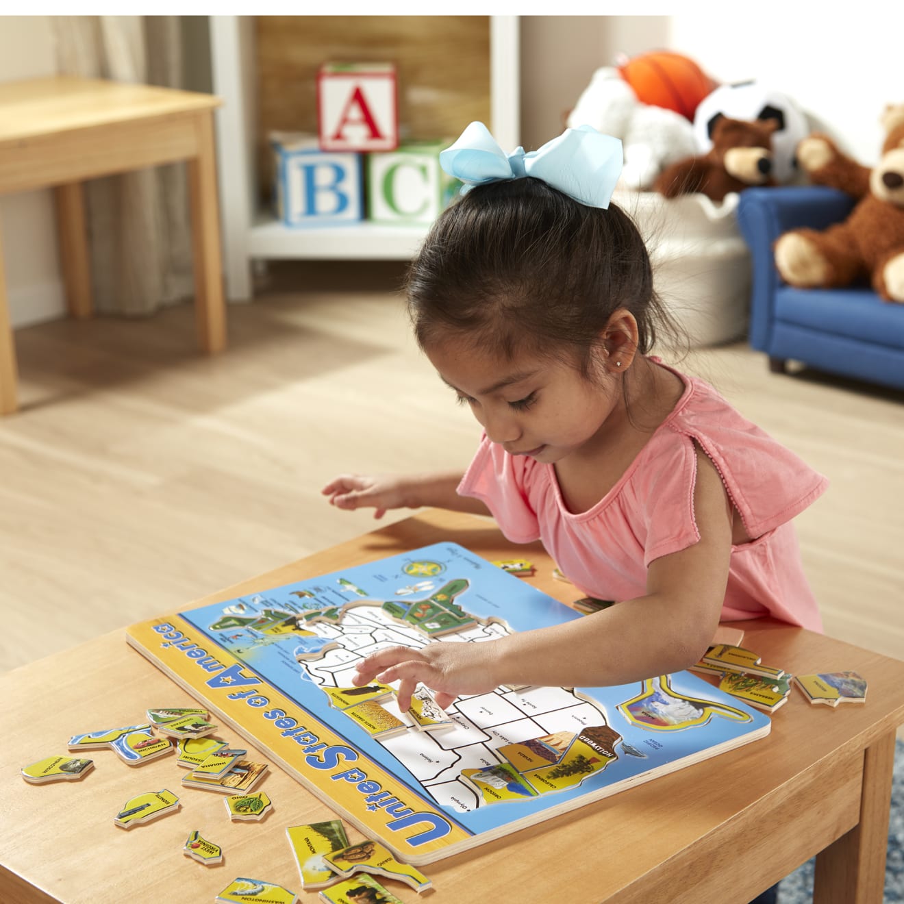 U.S.A. Map Wooden Puzzle - Image 2