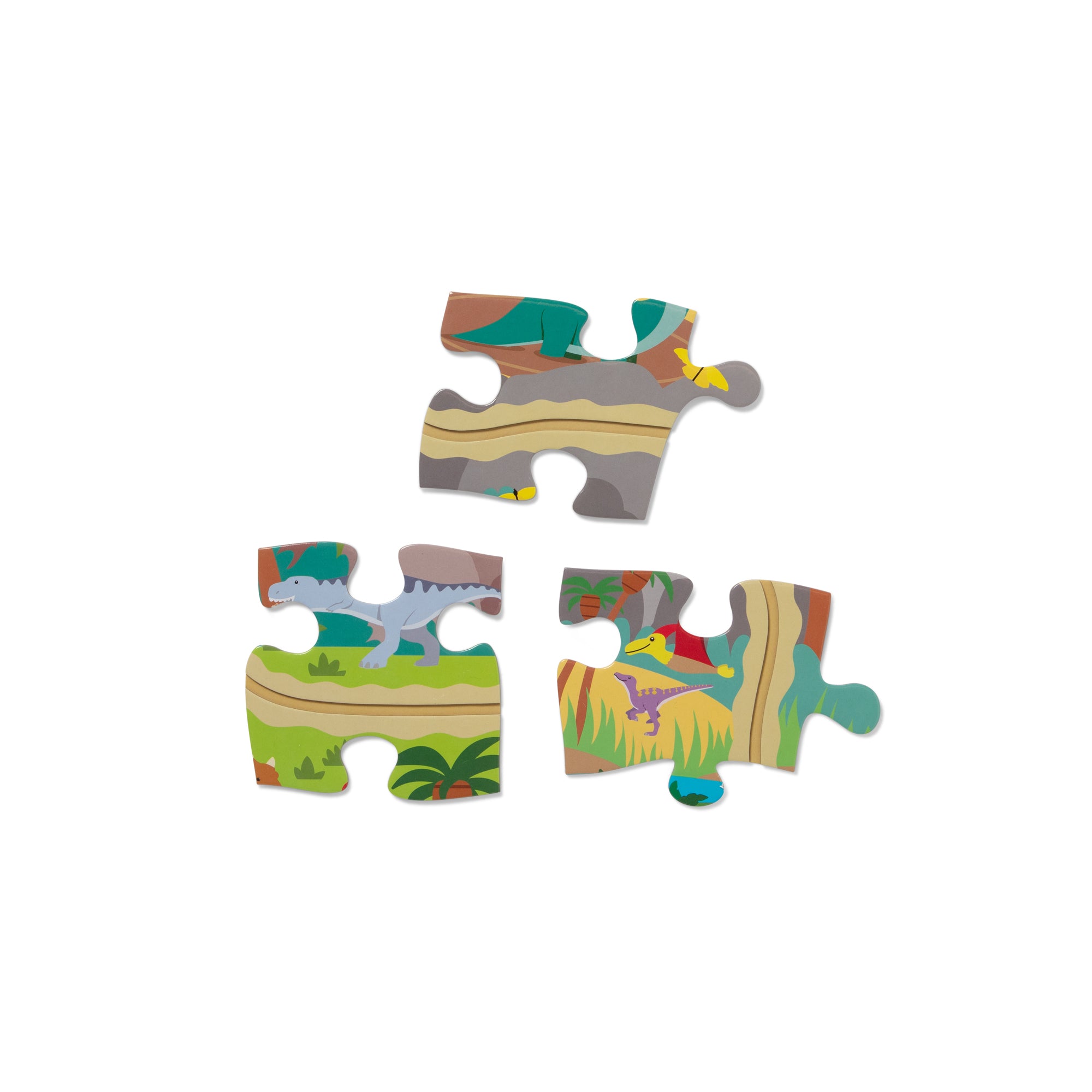 Dinosaur Adventure Tracks Floor Puzzle ?C 48 Pieces + 2 Wind-Up Dinosaurs - Image 3