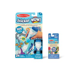 Sticker WOW!? Shark Bundle: Activity Pad & Sticker Stamper + Mini Activity Pad and 200 Refill Stickers